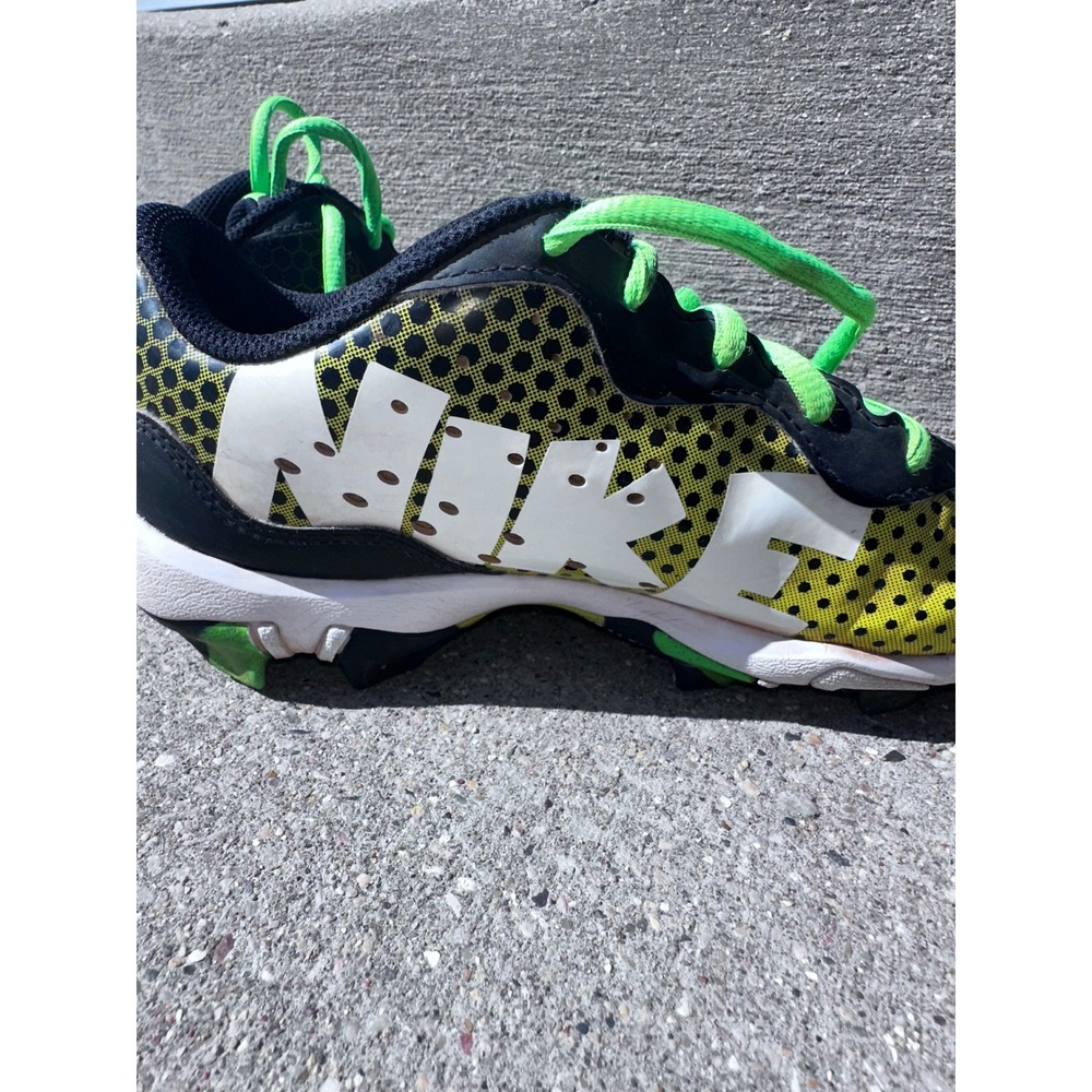 Nike Alpha Huarache NXT Kids Baseball Cleats Electric Green Black 4Y - Picture 5 of 5